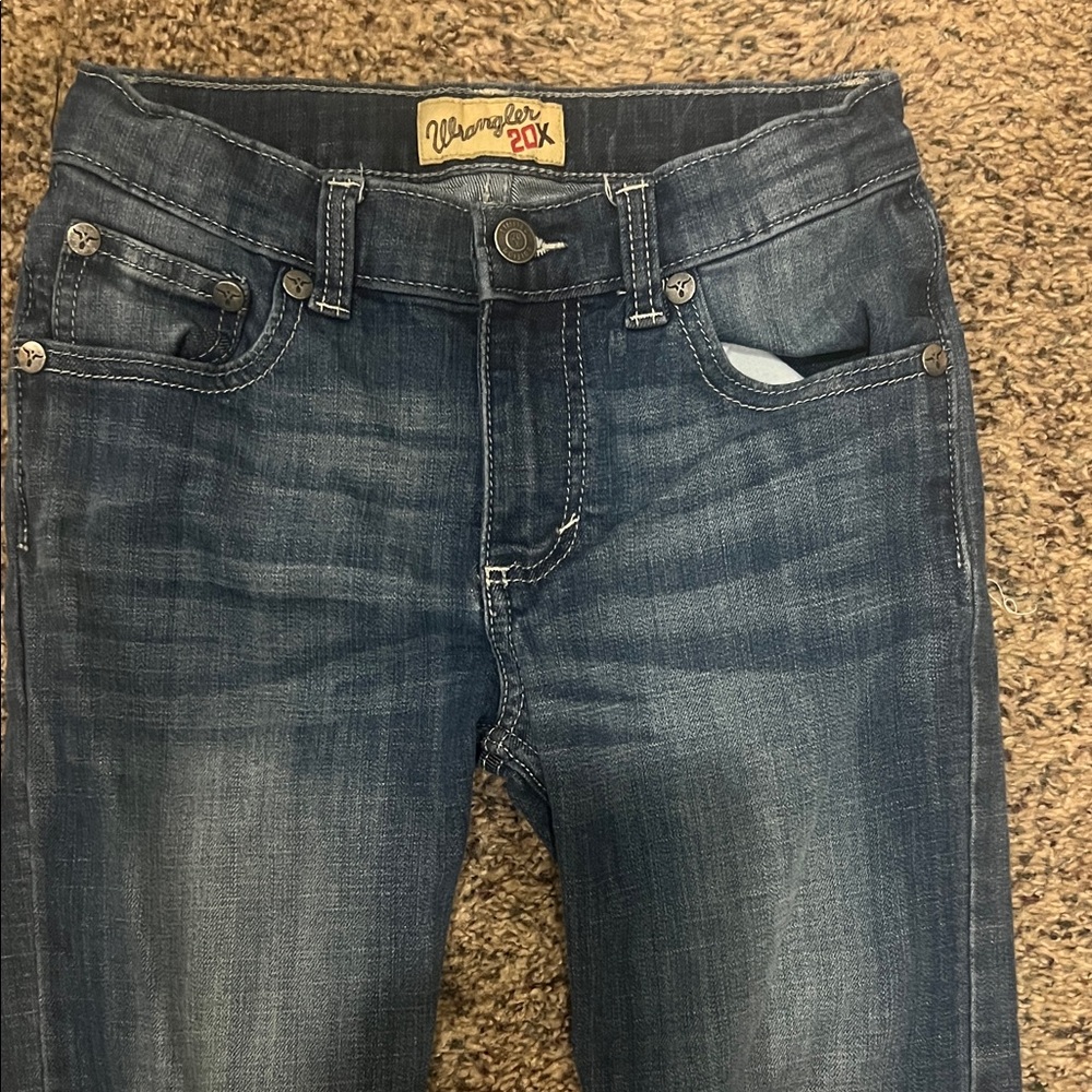 Wrangler Boys Dark Blue Jeans